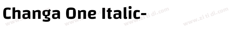 Changa One Italic字体转换